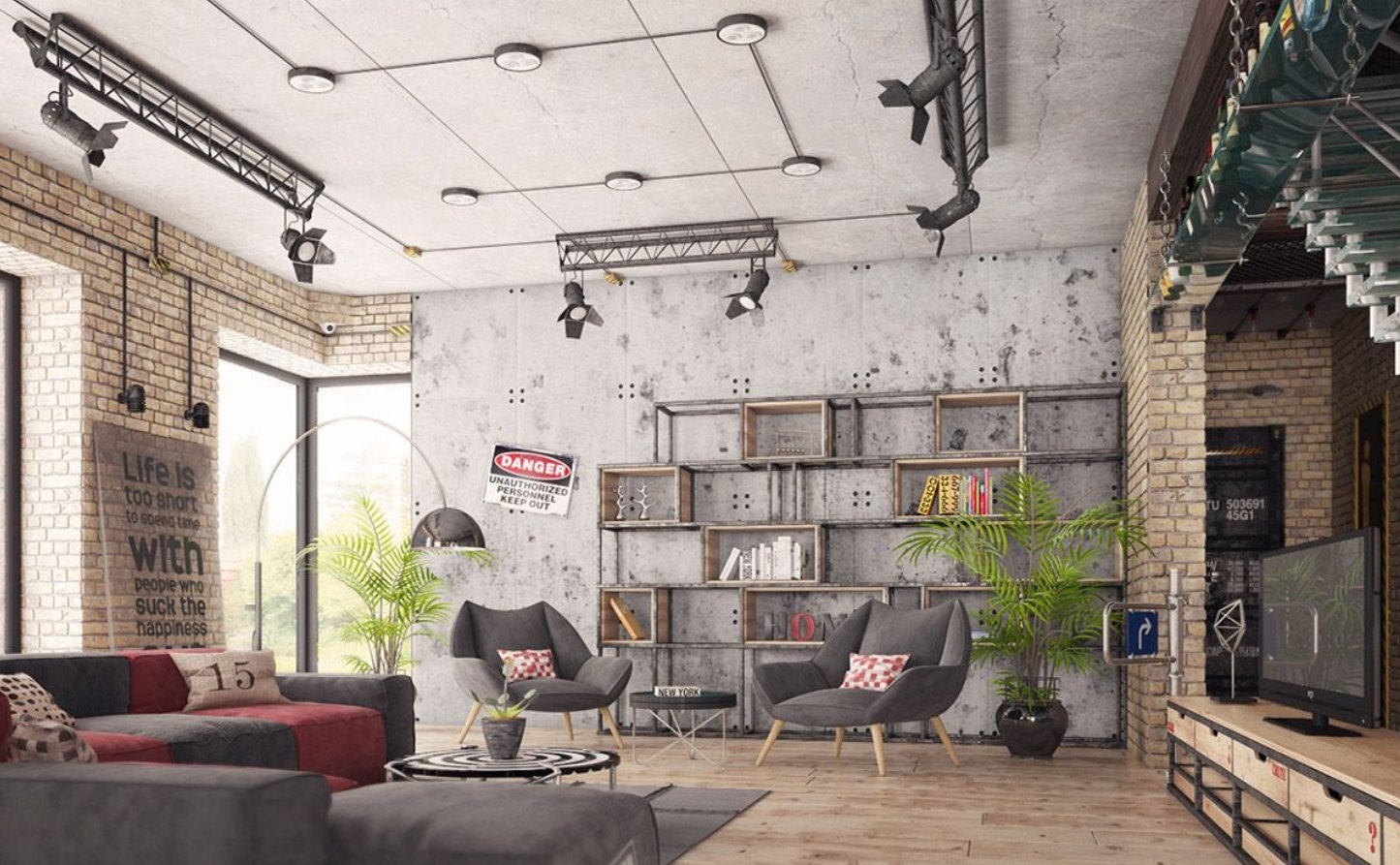 rumah desain industrial